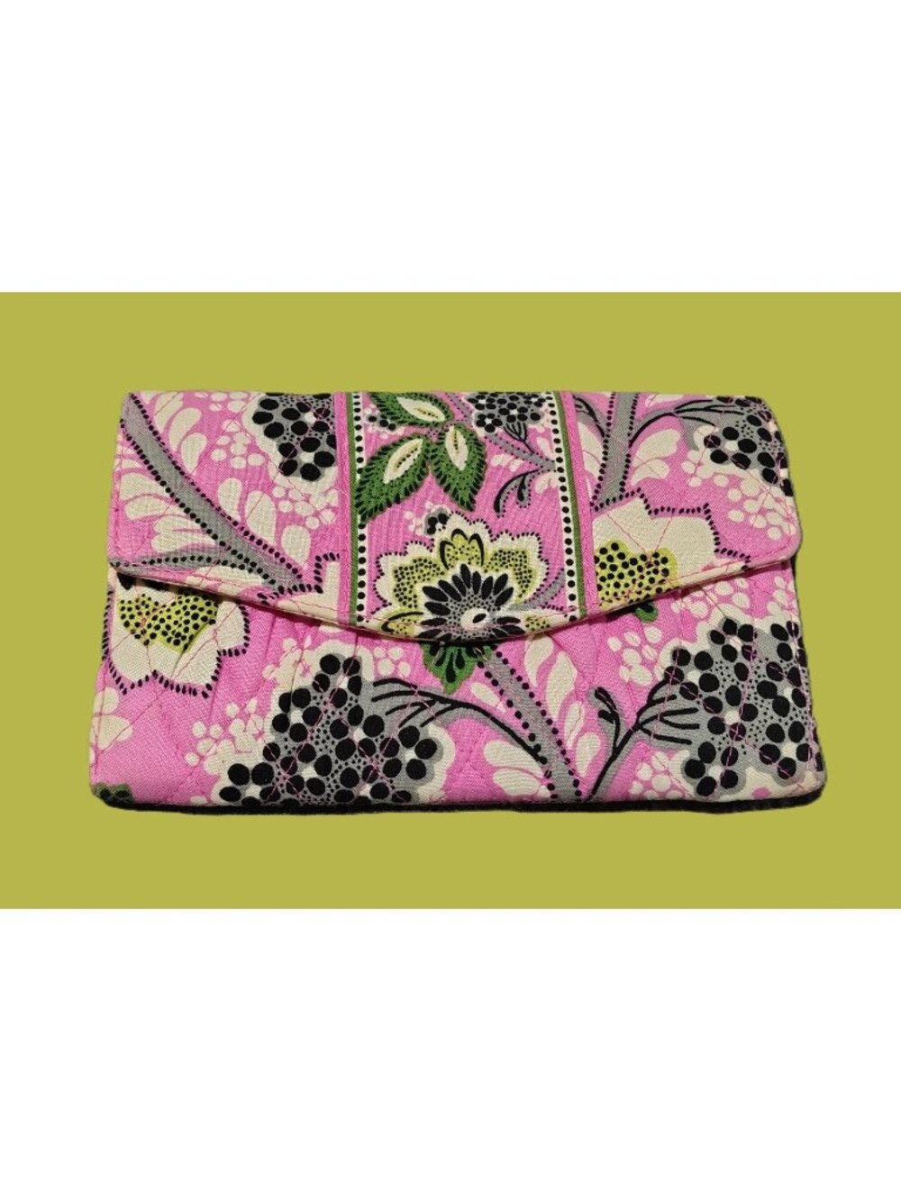 Vera Bradley Priscilla Pink Multicolor Floral Clutch Wallet Card Holders Pockets